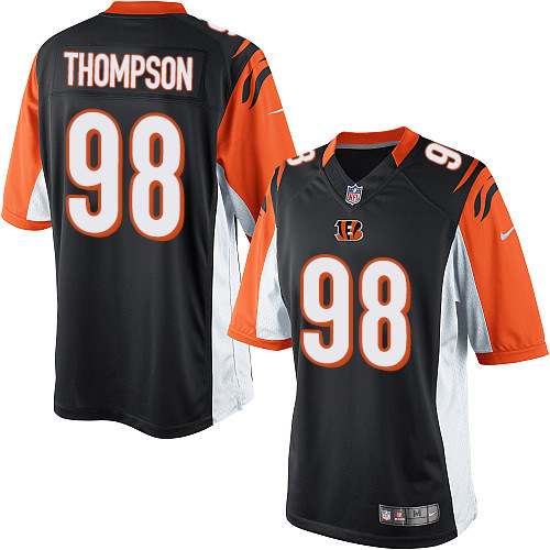 Men's Limited Brandon Thompson Nike Jersey Black Home - #98 NFL Cincinnati Bengals